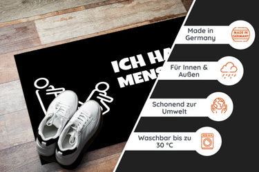 Personalisierte Fußmatte - Ich hasse Menschen